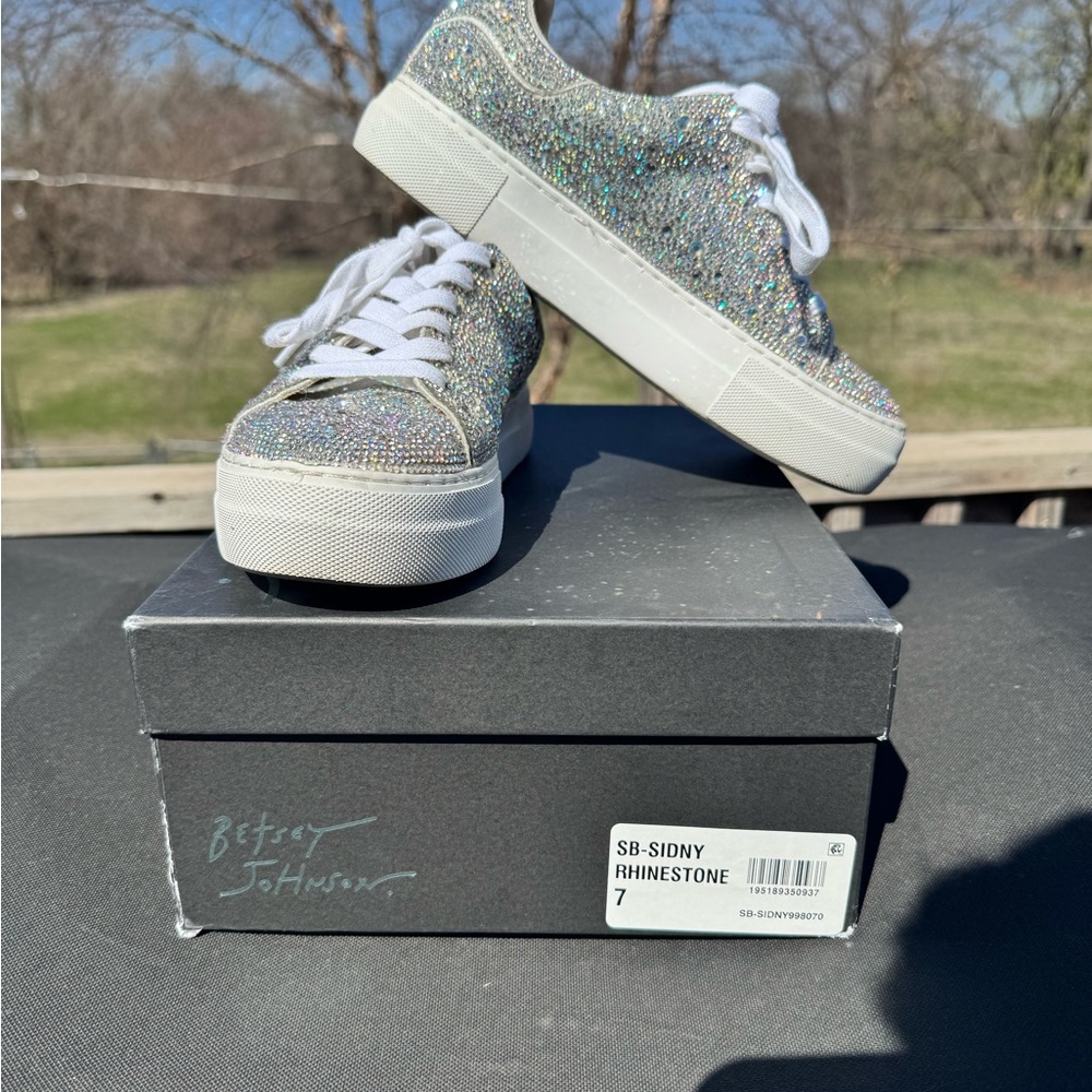 SOLD - Betsey Johnson Rhinestone Sneakers